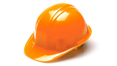 Pyramex SL Cap Style Hard Hat Hi-Viz Orange - 4 Pt Ratchet Suspension
