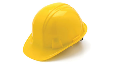 Pyramex SL Cap Style Hard Hat Yellow - 6 Pt Ratchet Suspension