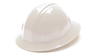 Pyramex SL Full Brim Hard Hat White 4 Pt Ratchet Suspension