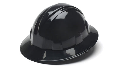 Pyramex SL Full Brim Hard Hat Black 4 Pt Ratchet Suspension