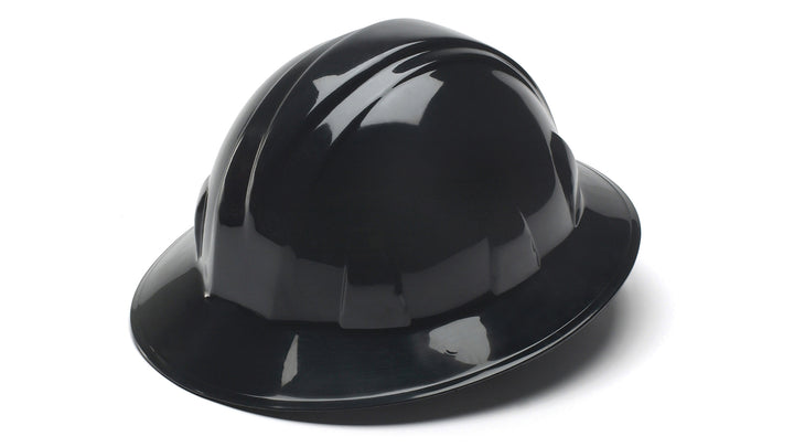 Pyramex - SL Series Full Brim Hard Hat - Black-Full Brim 4 Pt Ratchet Suspension - 12/Each
