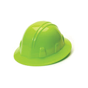 Pyramex - SL Series Full Brim Hard Hat - Hi Vis Green-Full Brim 4 Pt Ratchet Suspension - 12/Each