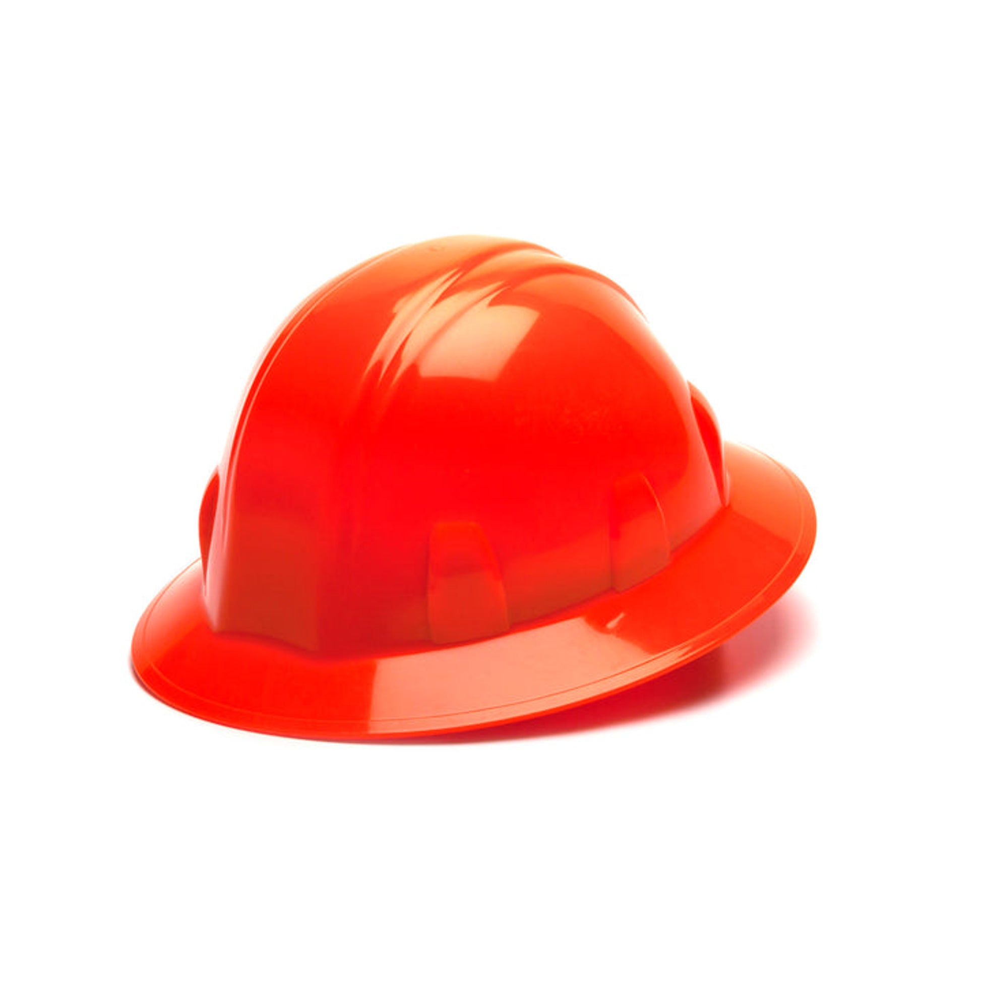 Pyramex - SL Series Full Brim Hard Hat - Hi Vis Orange-Full Brim 4 Pt Ratchet Suspension - 12/Each