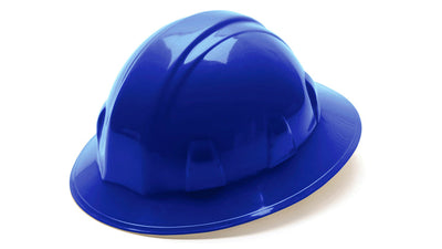 Pyramex SL Full Brim Hard Hat Blue 4 Pt Ratchet Suspension