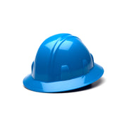 Pyramex - SL Series Full Brim Hard Hat - Light Blue -Standard Shell 4 Pt Ratchet Suspension - 12/Each