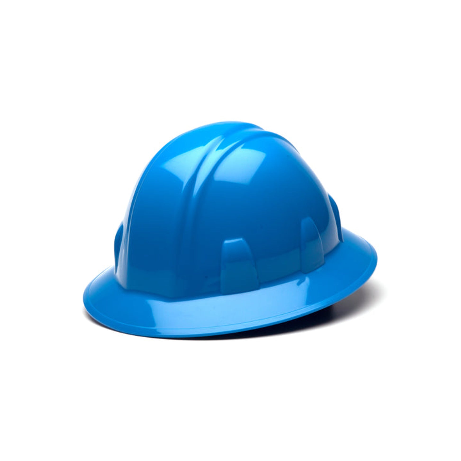Pyramex - SL Series Full Brim Hard Hat - Light Blue -Standard Shell 4 Pt Ratchet Suspension - 12/Each