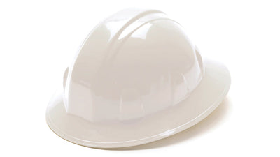 Pyramex SL Full Brim Hard Hat White 6 Pt Ratchet Suspension
