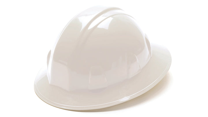 Pyramex - SL Series Full Brim Hard Hat - White-Full Brim 6 Pt Ratchet Suspension - 12/Each