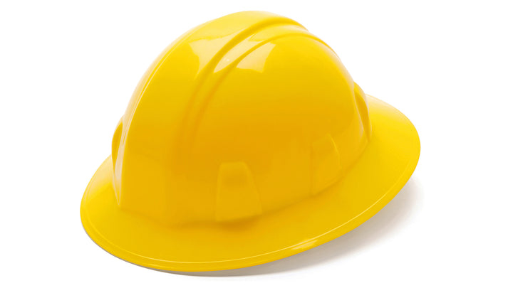 Pyramex - SL Series Full Brim Hard Hat - Yellow-Full Brim 6 Pt Ratchet Suspension - 12/Each