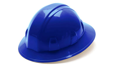 Pyramex SL Full Brim Hard Hat Blue 6 Pt Ratchet Suspension