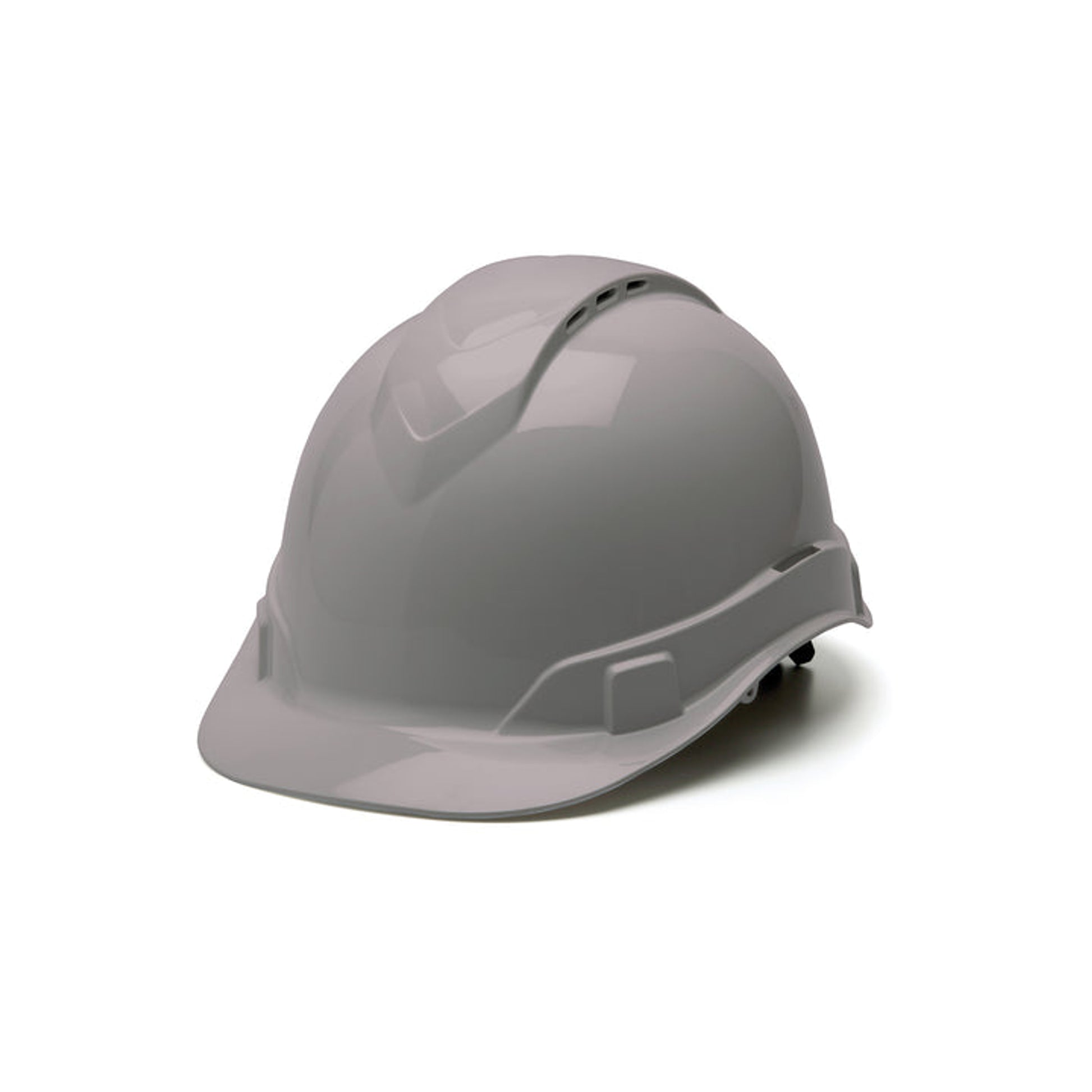 Pyramex - Ridgeline Hard Hat - Gray-Ridgeline Vented Cap Style 4 Pt Ratchet Suspension - 16/Each