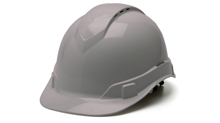 Pyramex - Ridgeline Hard Hat - Gray-Ridgeline Vented Cap Style 4 Pt Ratchet Suspension - 16/Each
