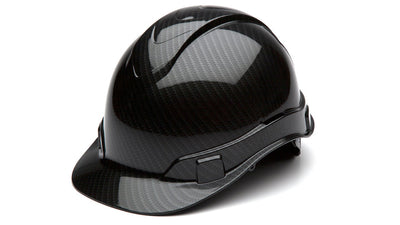 Pyramex Ridgeline Cap Style Hard Hat Shiny Graphite 4 Pt Ratchet Suspension