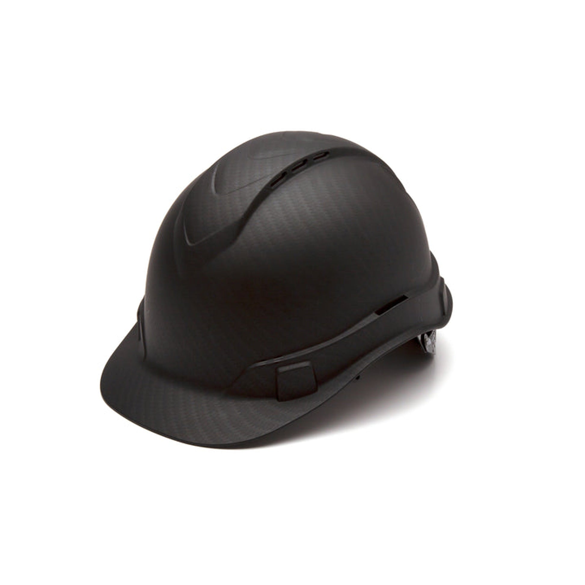 Pyramex - Ridgeline Cap Style Vented Hard Hat - Matte Black Graphite Pattern -Ridgeline Cap Style Vented 4 Pt Ratchet Suspension - 16/Each