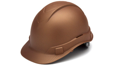Pyramex Ridgeline Cap Style Hard Hat Copper 4 Pt Ratchet Suspension