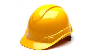 Pyramex Ridgeline Cap Style Cap Style 4 Point Ratchet For Csa Yellow