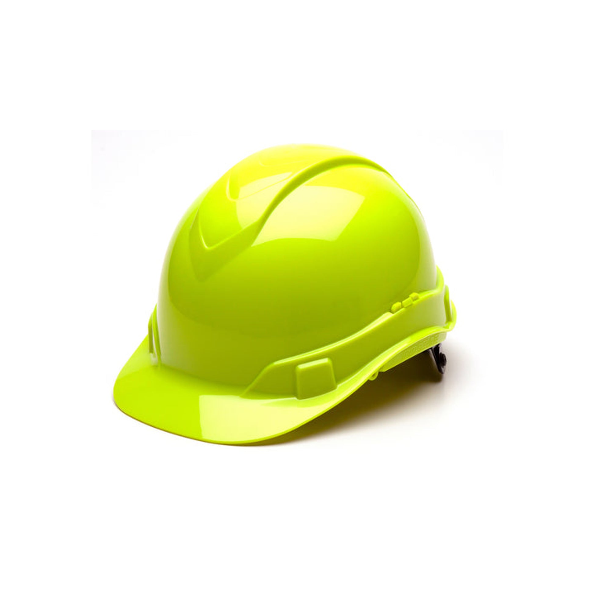 Pyramex - Ridgeline cap style 4 point ratchet for CSA hi-vis lime - 16/Each