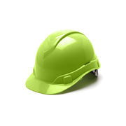 Pyramex - Ridgeline Hard Hat - Hi Vis Green-Ridgeline Cap Style 4 Pt Ratchet Suspension - 16/Each