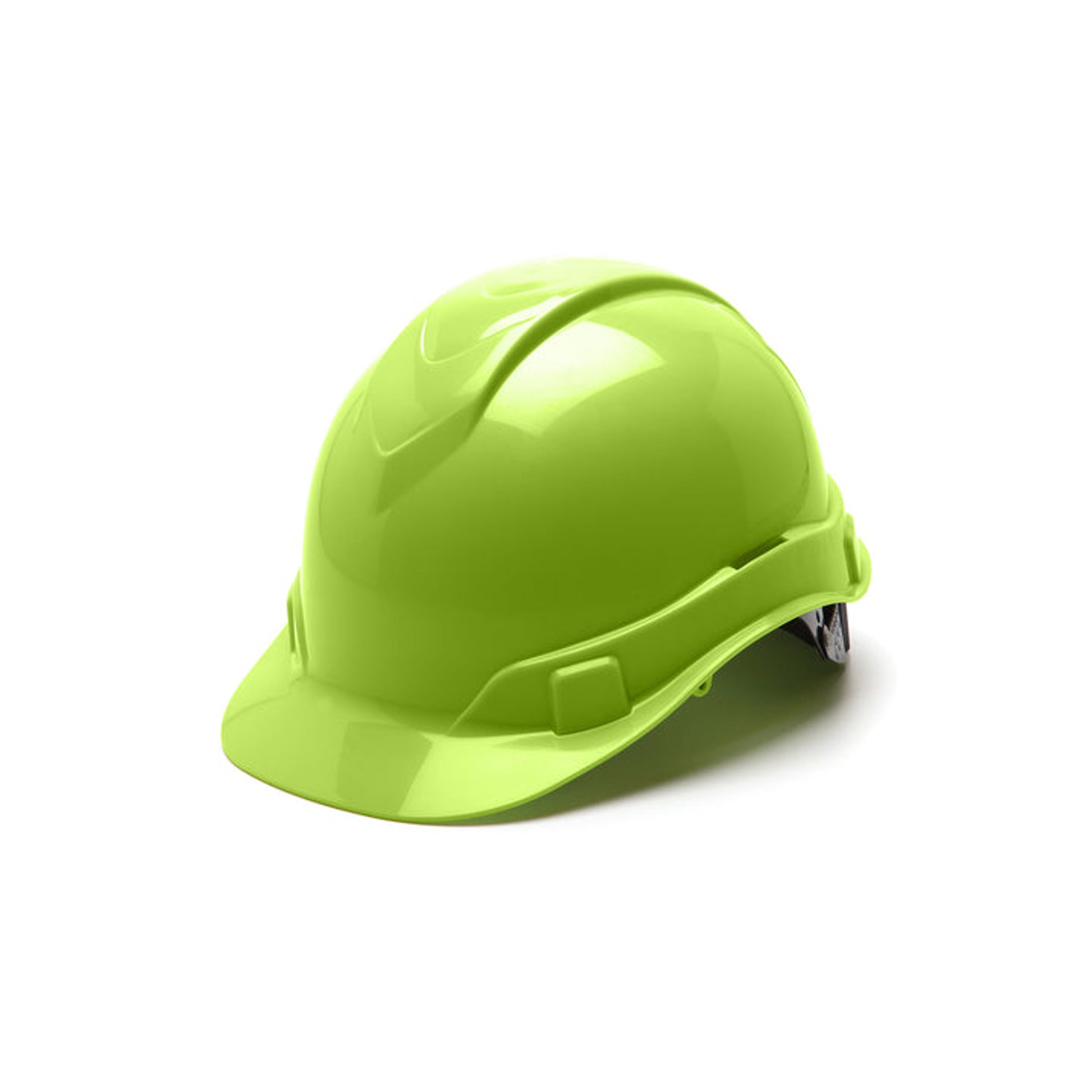 Pyramex - Ridgeline Hard Hat - Hi Vis Green-Ridgeline Cap Style 4 Pt Ratchet Suspension - 16/Each