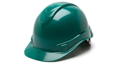 Pyramex Ridgeline Cap Style Hard Hat Green 4 Pt Ratchet Suspension