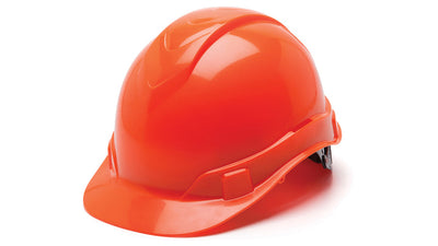 Pyramex Ridgeline Cap Style Hard Hat Hi-Viz Orange 4 Pt Ratchet Suspension
