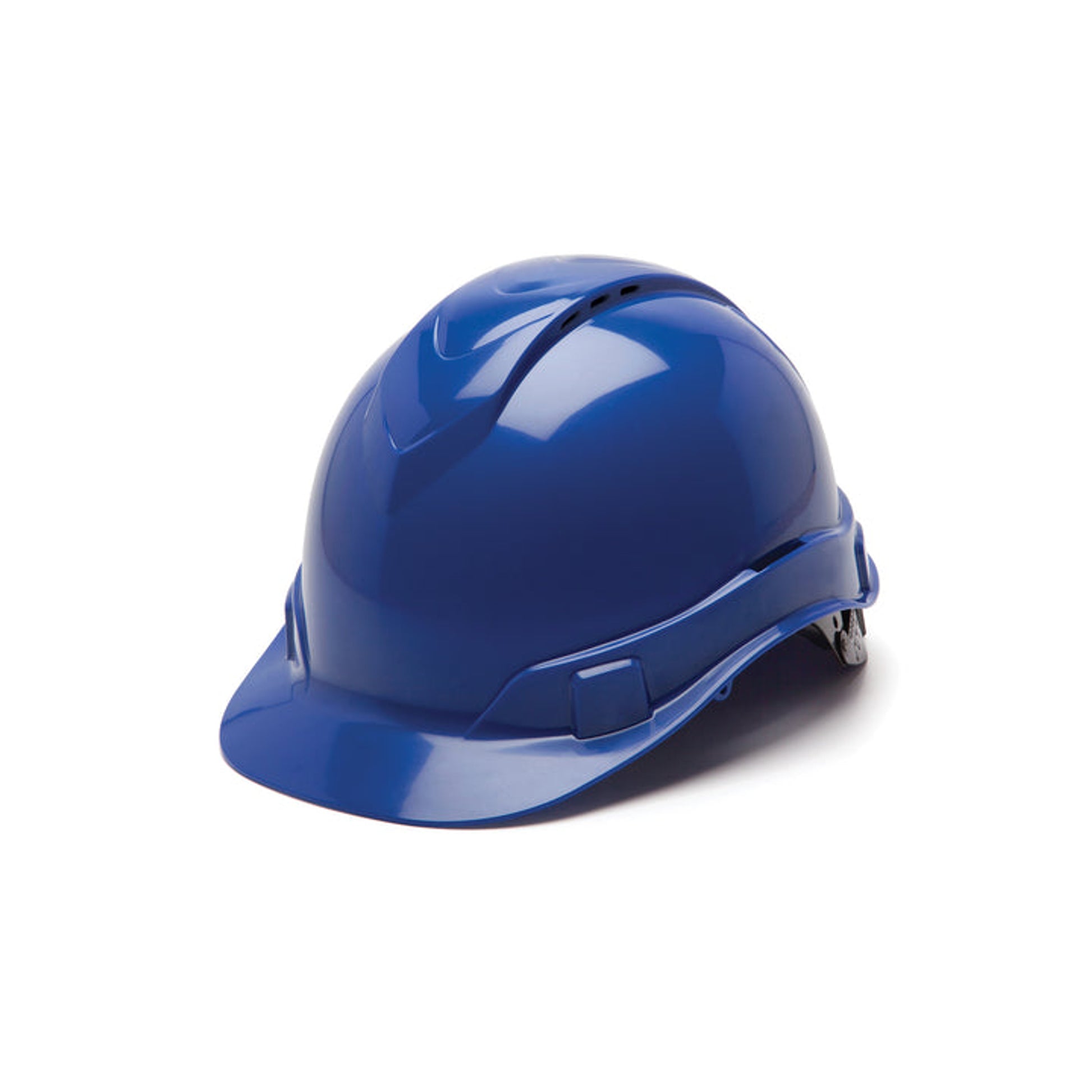Pyramex - Ridgeline Hard Hat - Blue-Ridgeline Vented Cap Style 4 Pt Ratchet Suspension - 16/Each