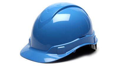 Pyramex Ridgeline Cap Style Hard Hat Light Blue 4 Pt Ratchet Suspension