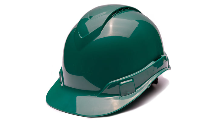 Pyramex - Ridgeline Hard Hat - Green-Ridgeline Vented Cap Style 4 Pt Ratchet Suspension - 16/Each