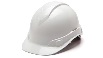 Pyramex Ridgeline Cap Style Hard Hat White 6 Pt Ratchet Suspension