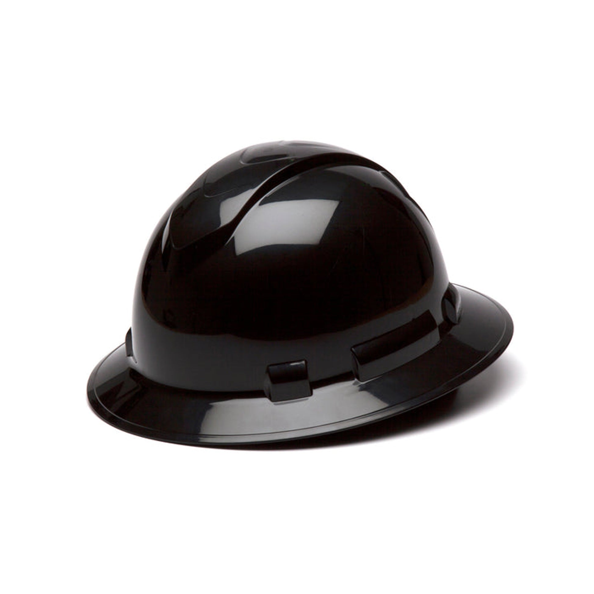 Pyramex - Ridgeline Hard Hat - Black-Ridgeline Full Brim 4 Pt Ratchet Suspension - 12/Each