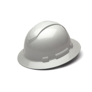 Pyramex - Ridgeline Full Brim Hard Hat - Shiny White Graphite Pattern -Ridgeline Full Brim 4 Pt Ratchet Suspension - 12/Each