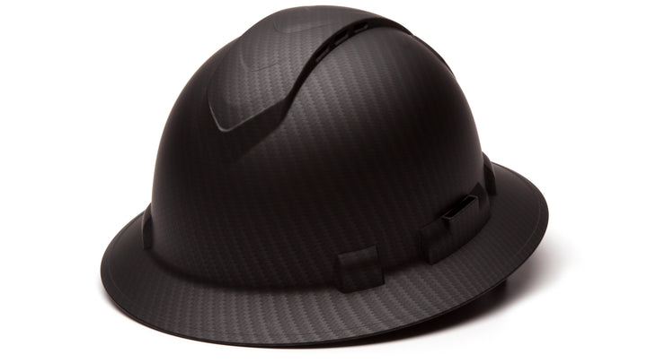 Pyramex - Matte Black Graphite Pattern Ridgeline Vented Full Brim 4 Pt Ratchet Suspension - 12/Each