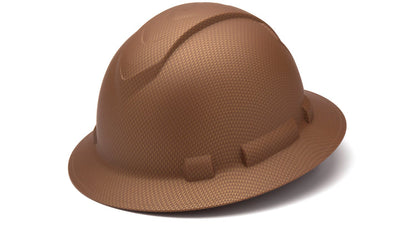 Pyramex Ridgeline Full Brim Hard Hat Copper 4 Pt Ratchet Suspension