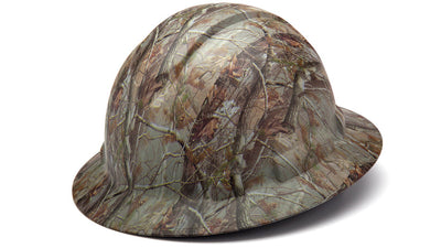 Pyramex Ridgeline Full Brim Hard Hat Matte Camo Pattern 4 Pt Ratchet Suspension