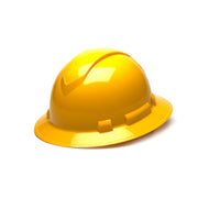 Pyramex - Ridgeline Full Brim Hard Hat - Yellow-Ridgeline Full Brim 4 Pt Ratchet Suspension - 12/Each