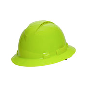 Pyramex - Ridgeline Full Brim Hard Hat - Hi Vis Lime-Ridgeline Full Brim 4 Pt Ratchet Suspension vented - 12/Each