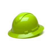 Pyramex - Ridgeline Full Brim Hard Hat - Hi Vis Lime-Ridgeline Full Brim 4 Pt Ratchet Suspension - 12/Each