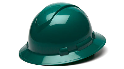 Pyramex Ridgeline Full Brim Full Brim 6 Point Ratchet Suspension Green