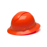 Pyramex - Ridgeline Full Brim Hard Hat - HI Vis Orange-Ridgeline Full Brim 4 Pt Ratchet Suspension - 12/Each