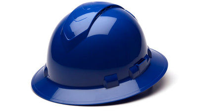Pyramex Ridgeline Full Brim Blue Vented 4 Pt Ratchet Suspension