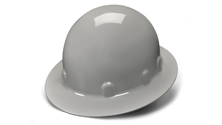 Pyramex - SL Series Sleek Shell Hard Hat - Gray-Sleek Shell Full Brim  4 Pt Ratchet Suspension  - 12/Each