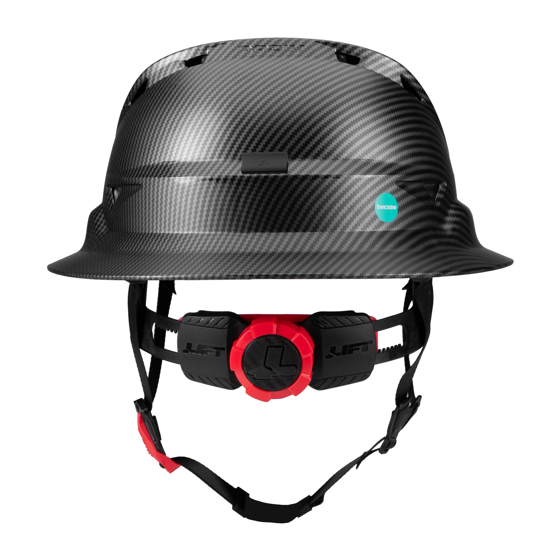 Lift Safety RADIX Type II Full Brim Vented Helmet with twiceme - Carbon Fiber - HRXF-25CKC2