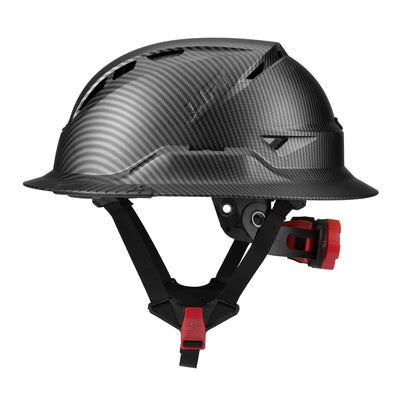 Lift Safety RADIX Type II Full Brim Vented Helmet with twiceme - Carbon Fiber - HRXF-25CKC2