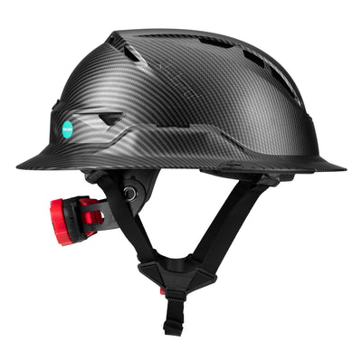 Lift Safety RADIX Type II Full Brim Vented Helmet with twiceme - Carbon Fiber - HRXF-25CKC2