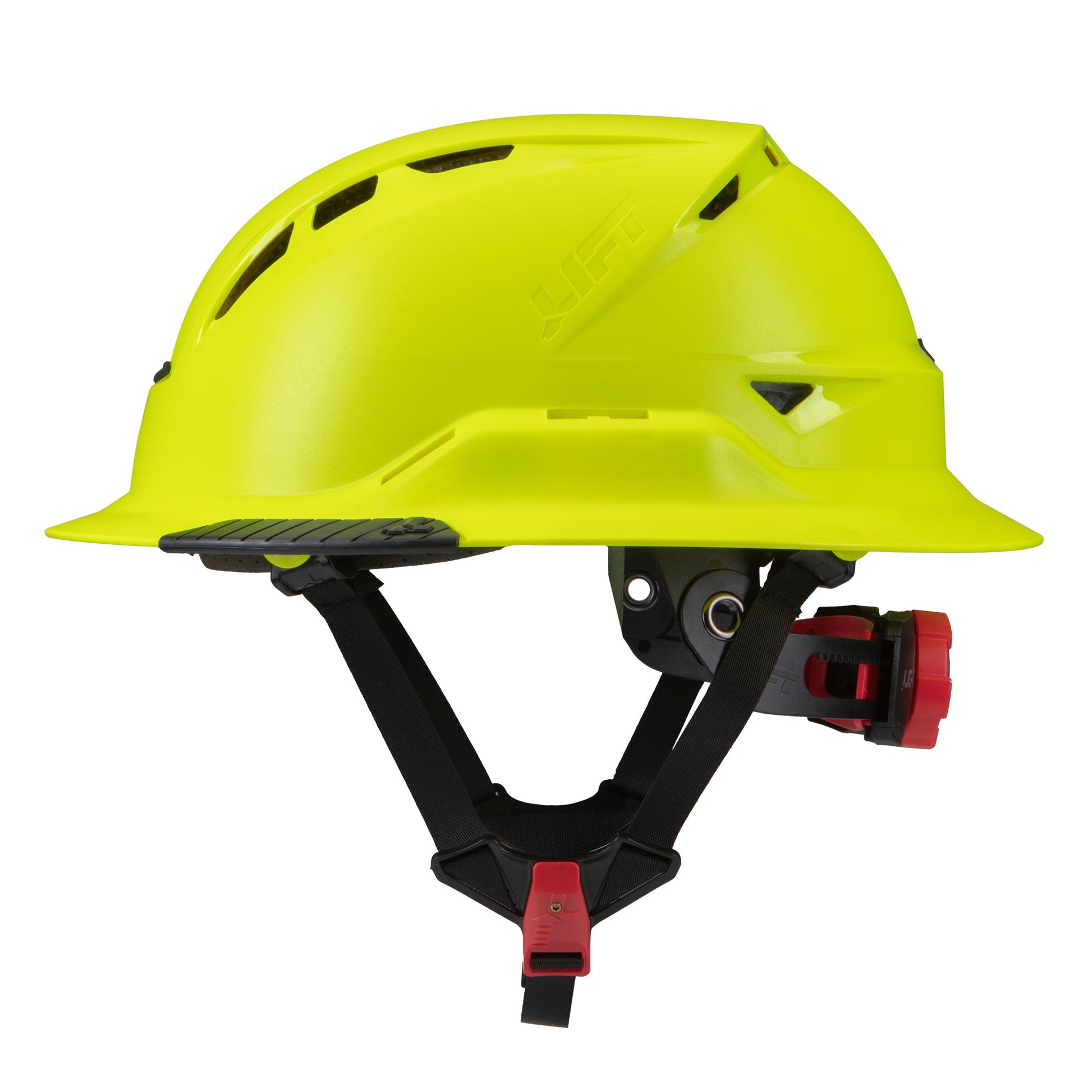 Lift Safety RADIX Type II Full Brim Vented Helmet with twiceme - Hi-Viz Yellow - HRXF-25HVC2