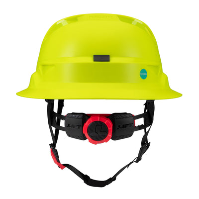 Lift Safety RADIX Type II Full Brim Non-Vented Helmet with twiceme - Hi-Viz Yellow - HRXF-25HVE2