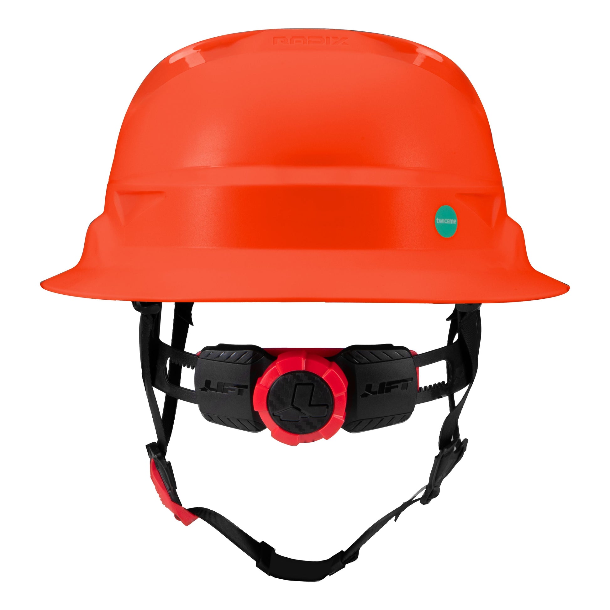 Lift Safety RADIX Type II Full Brim Non-Vented Helmet with twiceme - Hi-Viz Orange - HRXF-25OE2