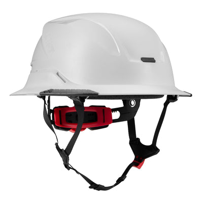 Lift Safety RADIX Type II Full Brim Non-Vented Helmet with twiceme - White - HRXF-25WE2