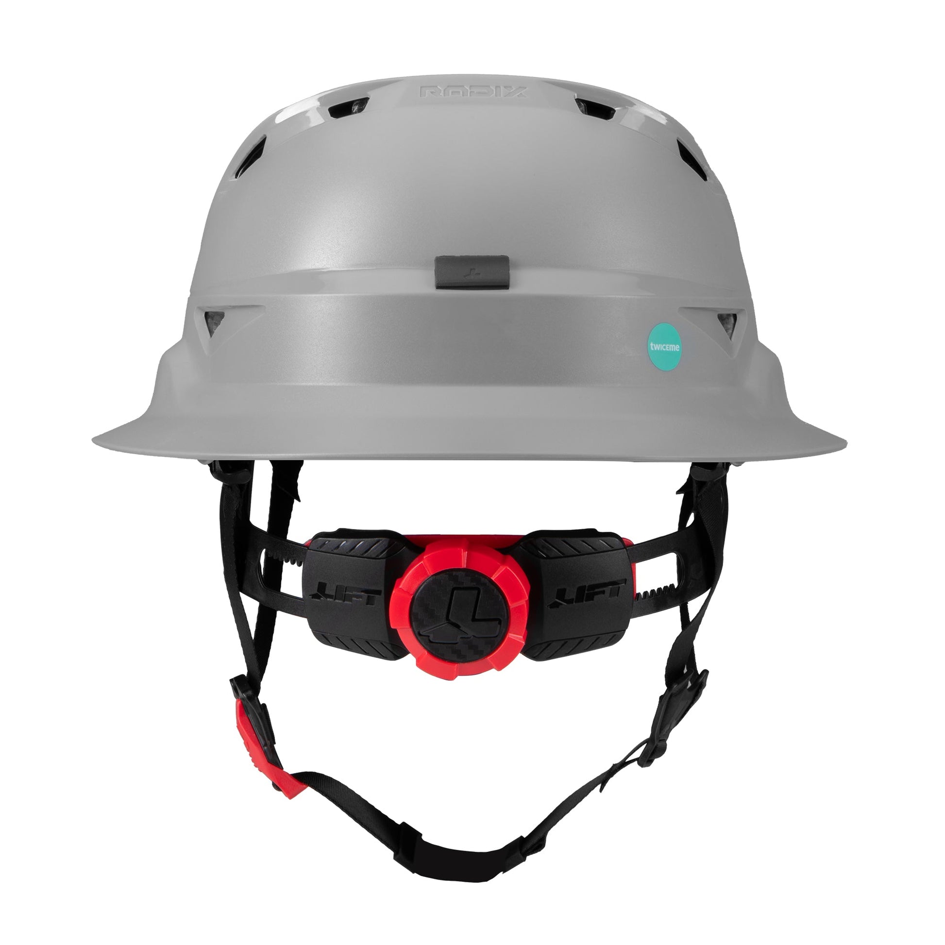 Lift Safety RADIX Type II Full Brim Vented Helmet with twiceme - Gray - HRXF-25YC2