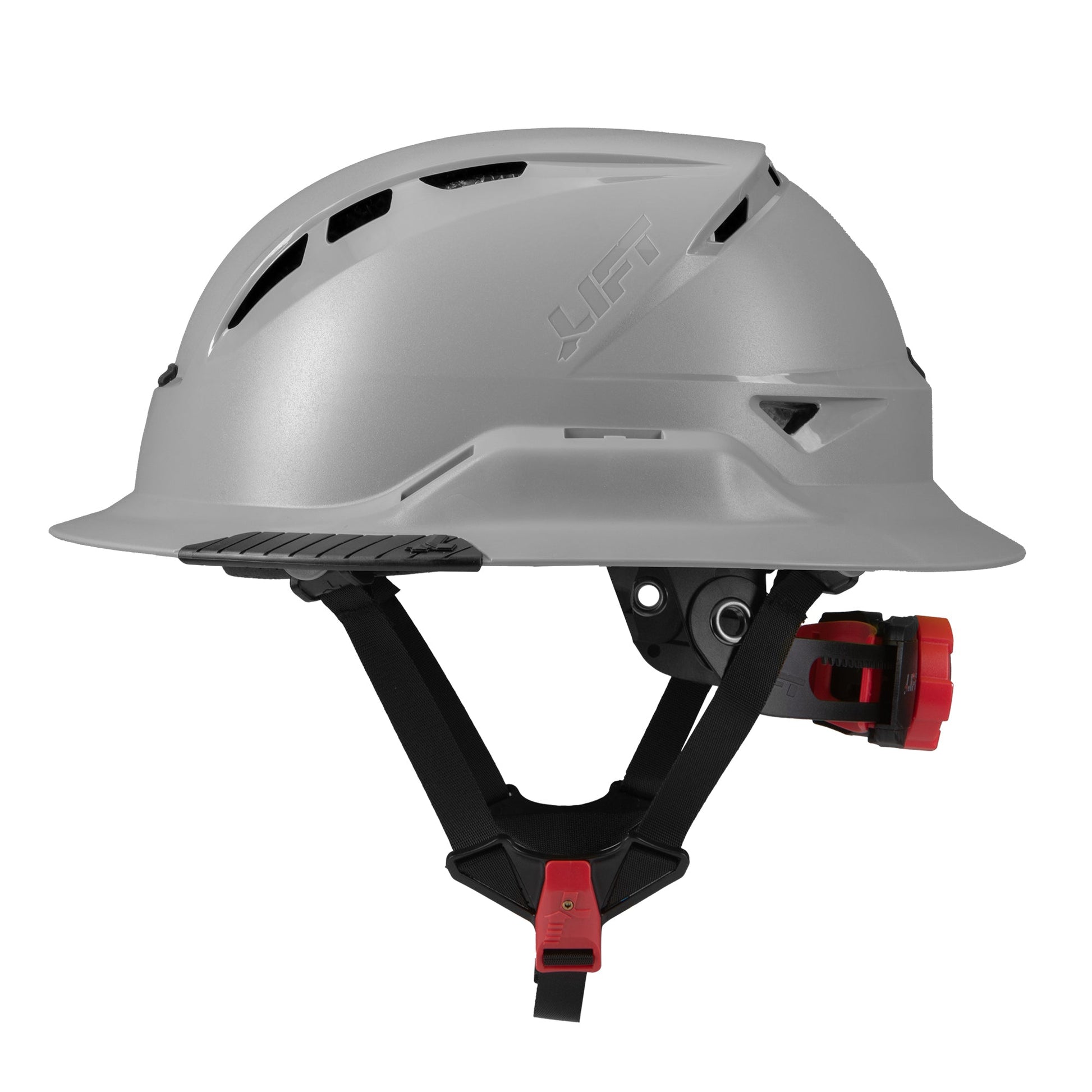 Lift Safety RADIX Type II Full Brim Vented Helmet with twiceme - Gray - HRXF-25YC2